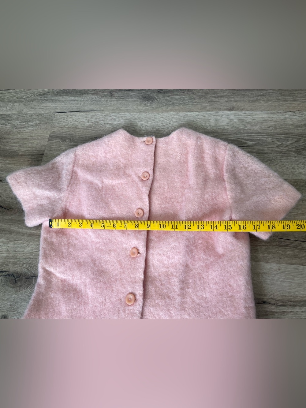 Vintage 1960s Bobbie Brooks Pink Angora Wool Skirt Suit Set USA Women's 2 Pc - Picture 3 of 12